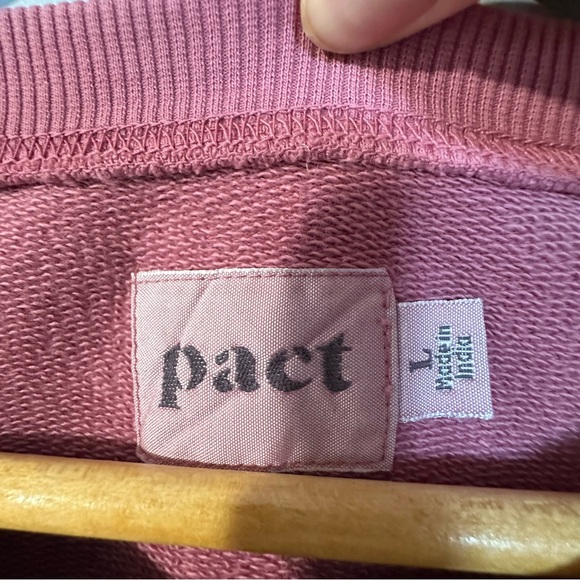 PACT Women's Dusty Rose Crew Neck Sweater - Organic Cotton - Picture 4 of 8